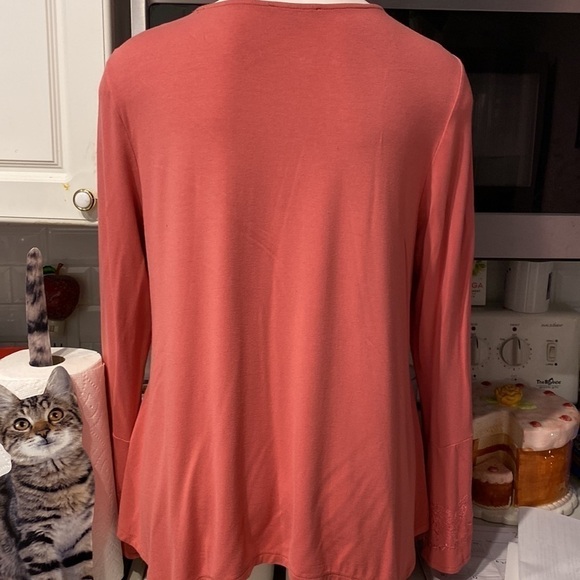 E womens Adrianna Papell long sleeve stretch regular size top XL - Picture 2 of 3